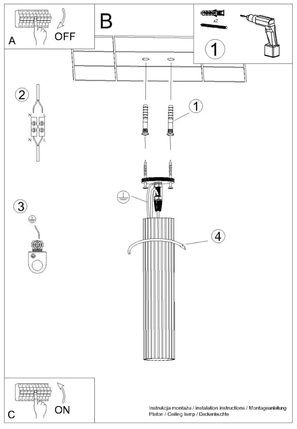 Le plafonnier karbon 40 noir cylindrique présente un design minimaliste texturé avec ampoules gu10 interchangeables