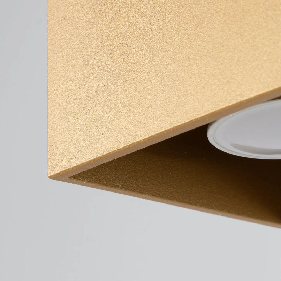 Luminaire plafonnier quad 1 or finition or texturée design moderne simple coup pour décoration intérieure élégante