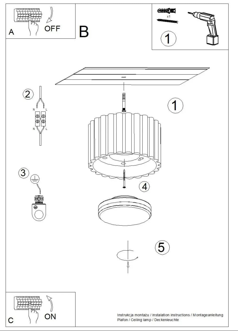 Luminaire plafonnier aura 1 peach avec forme unique inspirée, abat-jour cylindrique strié et base plate