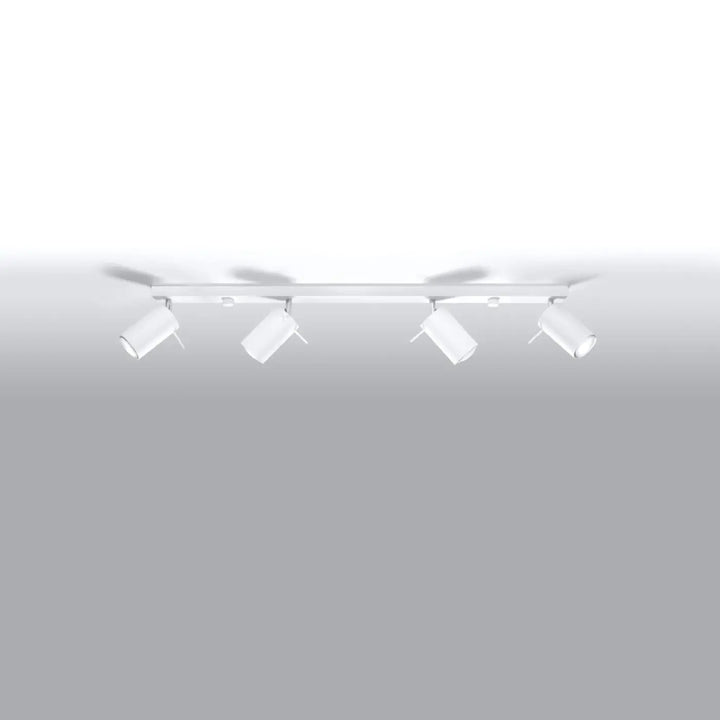Luminaire plafonnier ring 4l blanc avec quatre bras réglables pour une ambiance intérieure et demi-obscurité chaleureuse