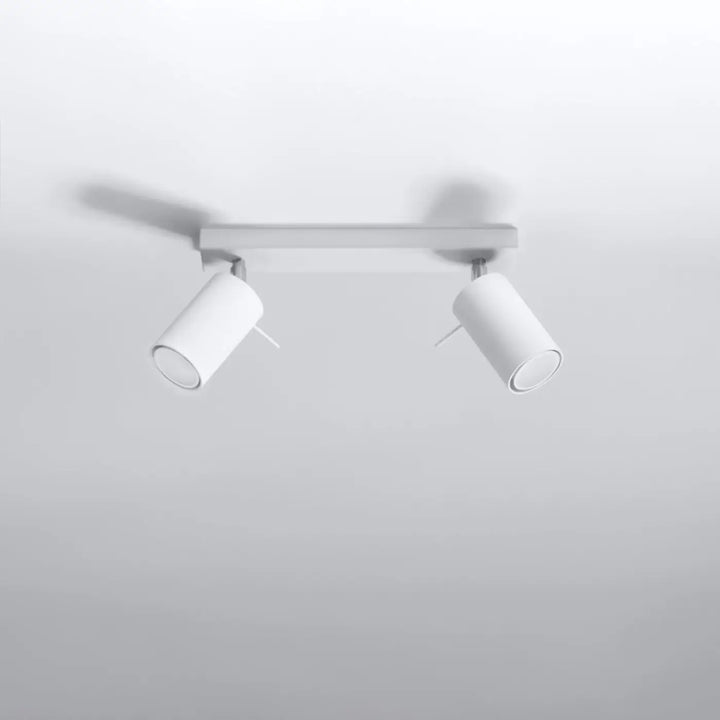Luminaire plafonnier ring 2 blanc à double spot avec design minimaliste que vous pouvez facilement installer