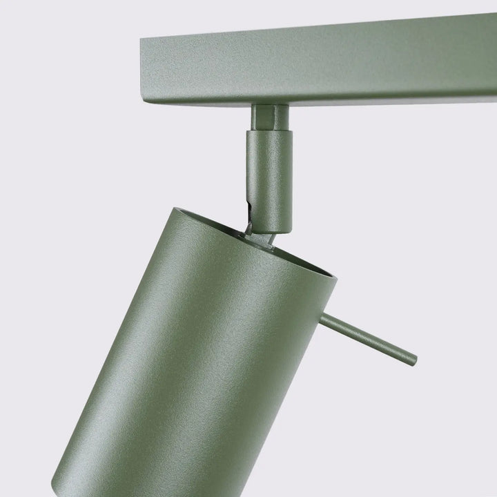 Luminaire plafonnier ring 4l vert olive avec finition mate et design moderne offrant un éclairage flexible