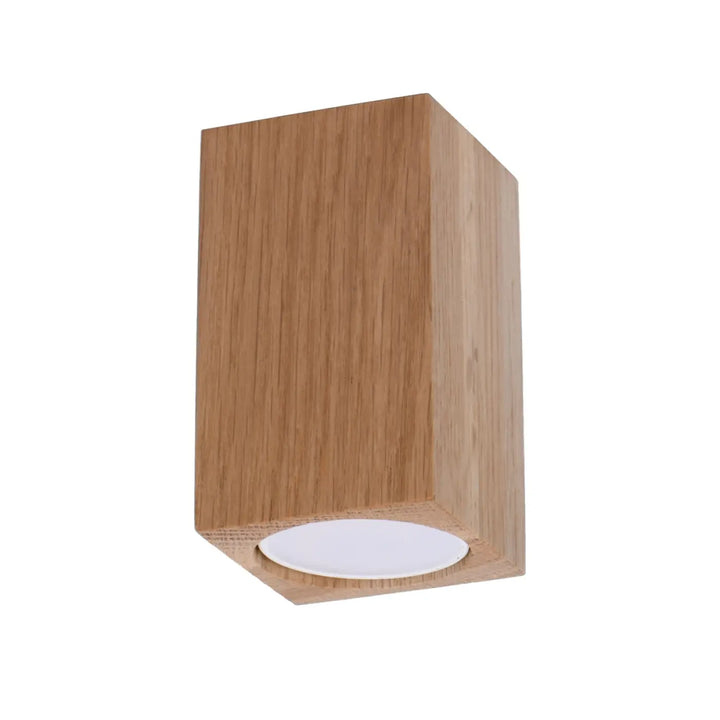 Luminaire plafonnier keke 10 en bois chêne naturel avec lampe keke led blanche circulaire style loft bois s’intégrera parfaitement