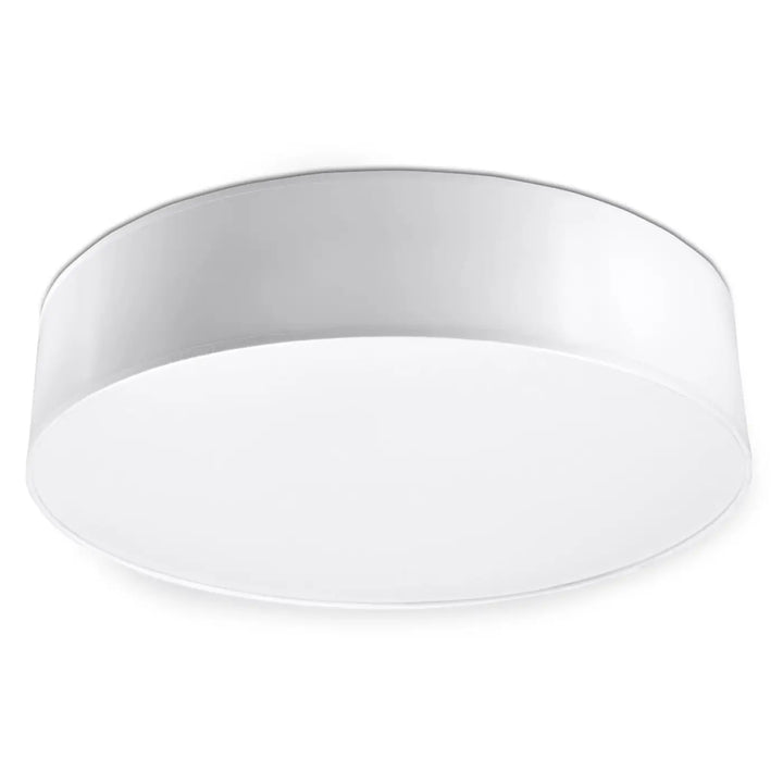 Plafonnier rond blanc arena 45 avec éclairage polyvalent et forme riche finition mate moderne