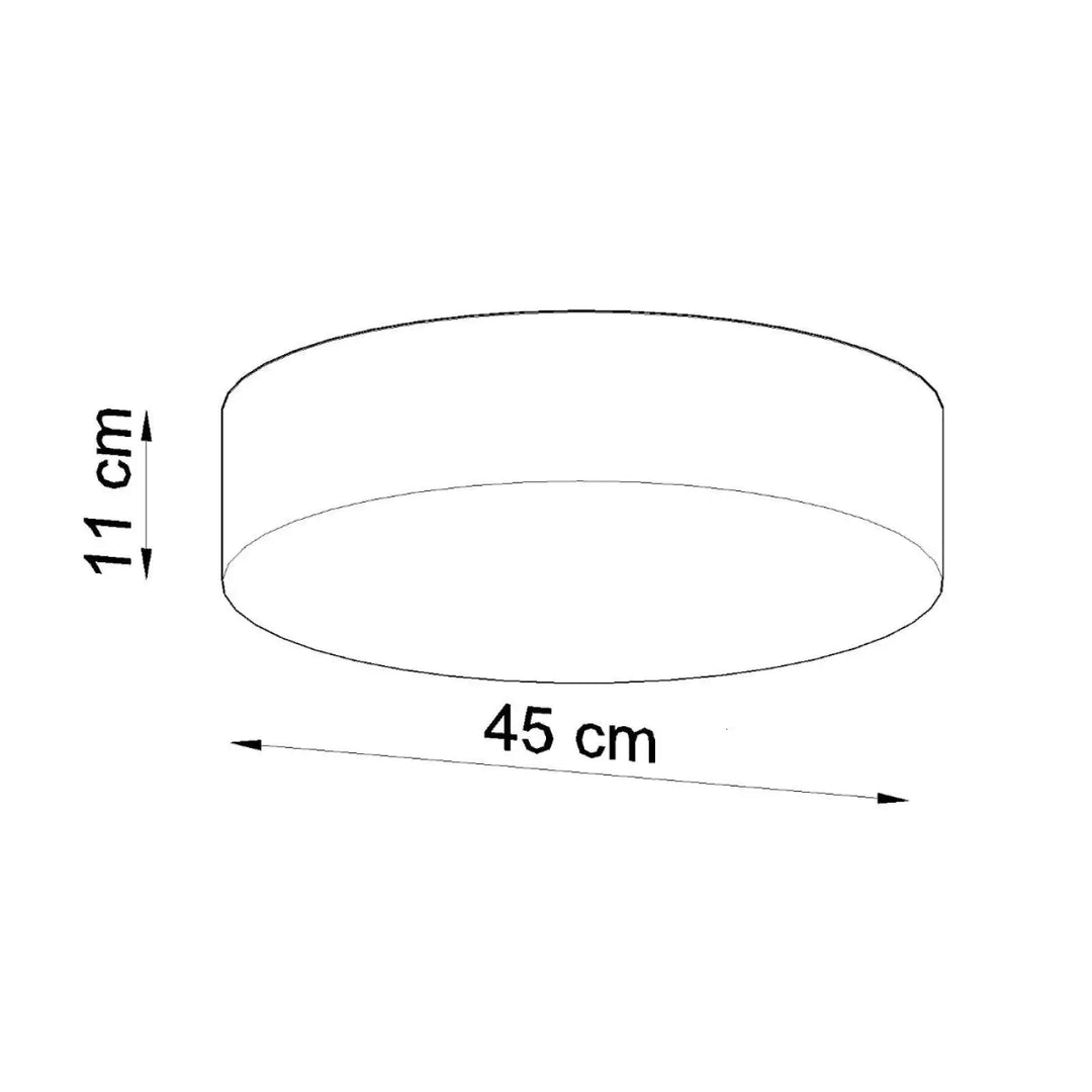 Luminaire plafonnier arena 45 blanc avec forme riche et design minimaliste cylindrique pour éclairage polyvalent