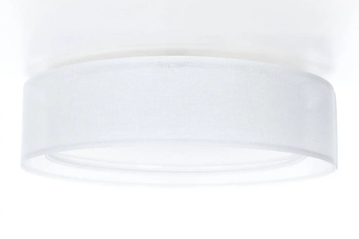 Luminaire plafonnier cylindrique en verre dépoli blanc puro plafonnier rond blanc moderne et élégant