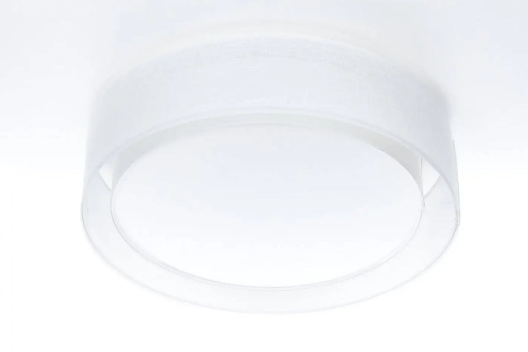 Luminaire plafonnier puro blanc avec un design circulaire moderne en verre dépoli pour un plafonnier rond blanc