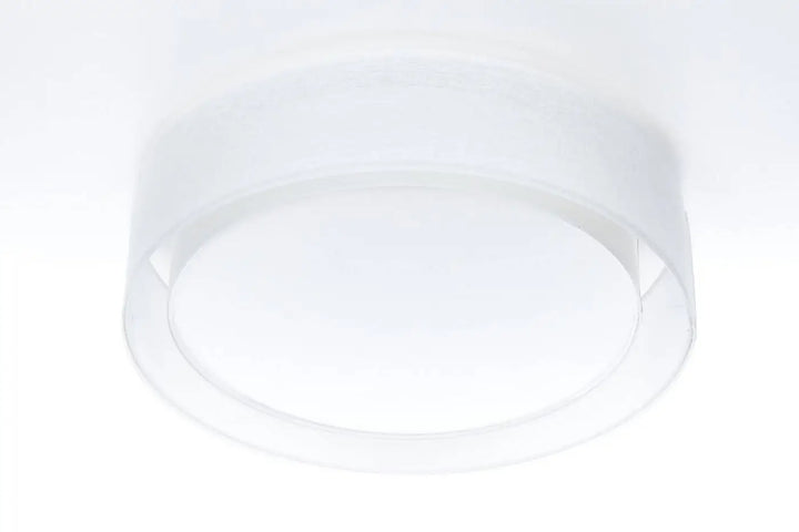 Luminaire plafonnier puro blanc avec un design circulaire moderne en verre dépoli pour un plafonnier rond blanc