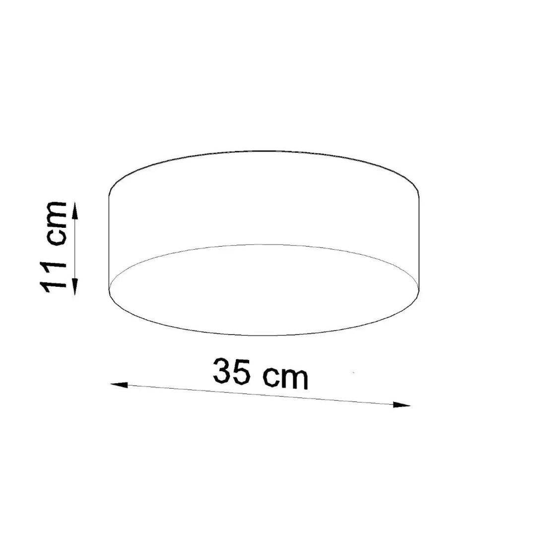 Luminaire plafonnier arena 35 gris avec forme riche et éclairage polyvalent pour un plafonnier rond minimaliste