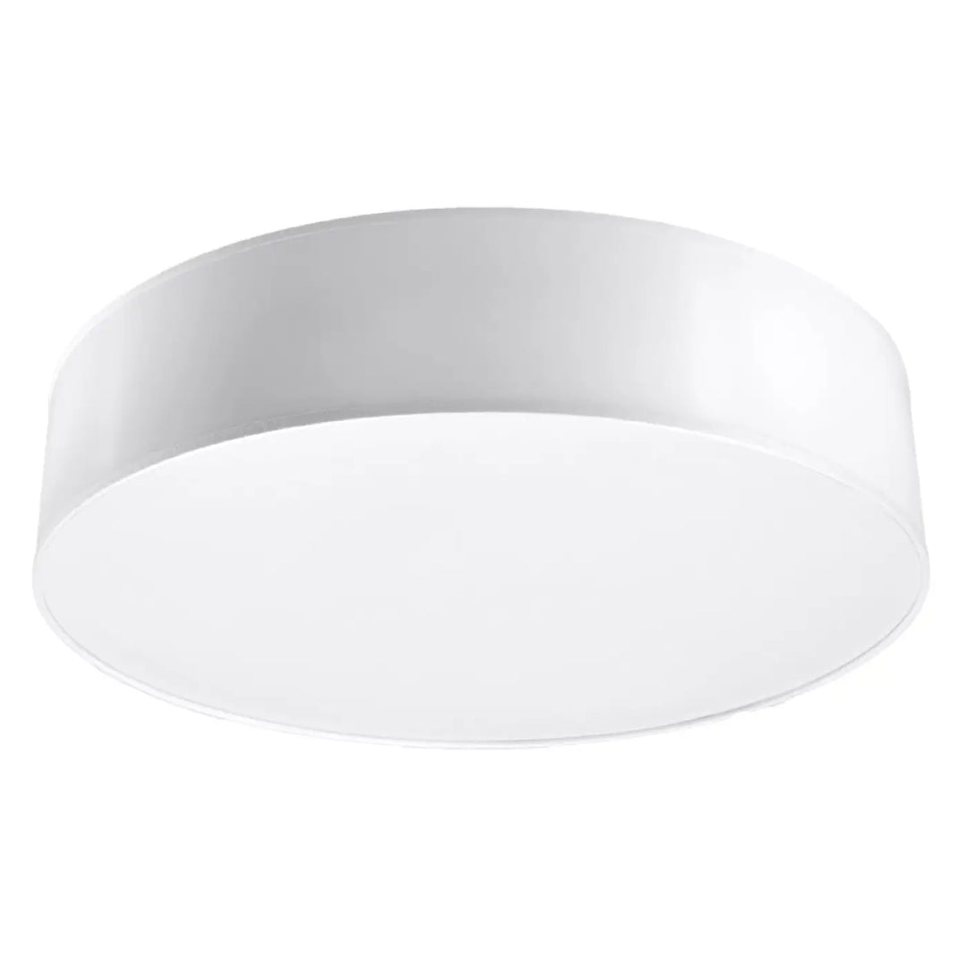Plafonnier rond blanc luminaire plafonnier arena 55 avec forme riche et éclairage polyvalent au fini mat