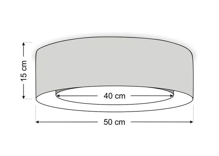 Luminaire plafonnier puro jaune avec plafonnier rond minimaliste en finition mate grise aux lignes géométriques épurées