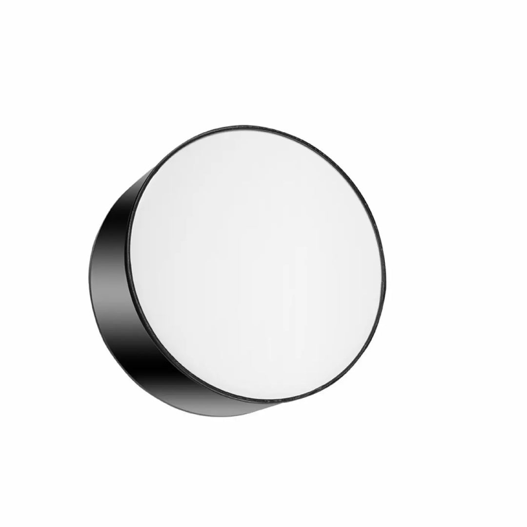 Luminaire plafonnier rond noir avec forme riche et éclairage polyvalent en verre dépoli moderne
