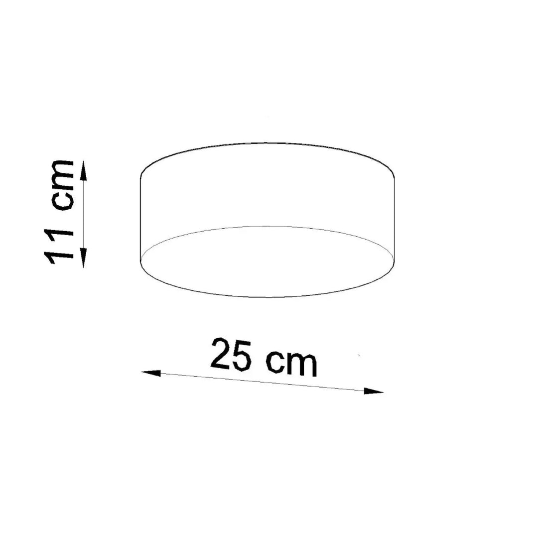 Luminaire plafonnier aren noir plafonnier rond avec forme riche et éclairage polyvalent 25 cm diamètre 11 cm haut