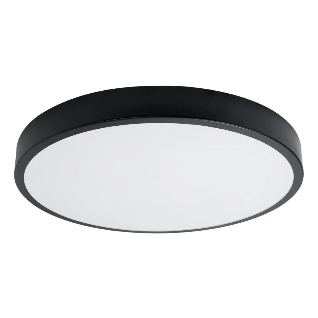 Luminaire plafonnier onyx 60 noir led 3000k avec finition mate et design moderne pour plafond rond et couleurs intemporelles