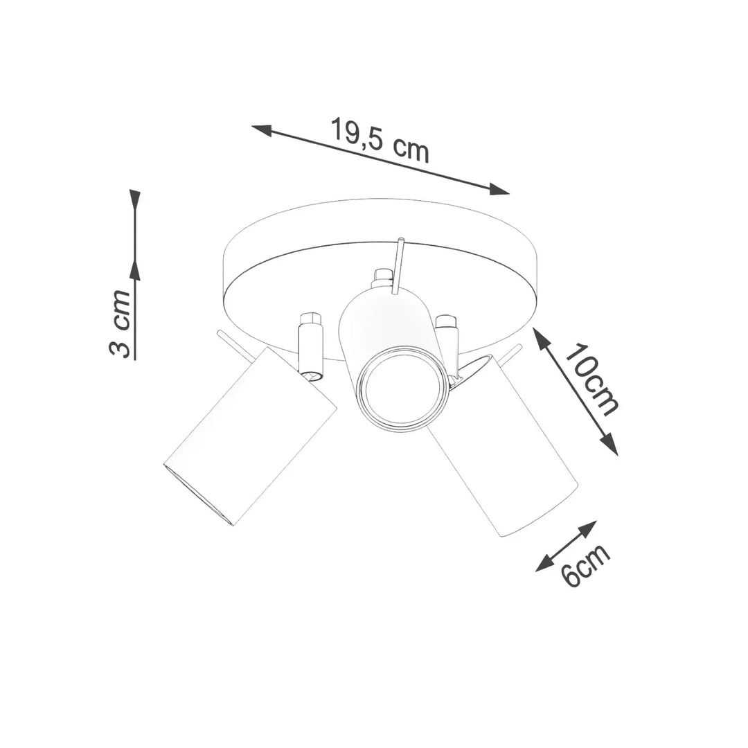 Luminaire plafonnier ring 3p rouge ochra avec lampe ring, éclairage flexible et design minimalisme moderne