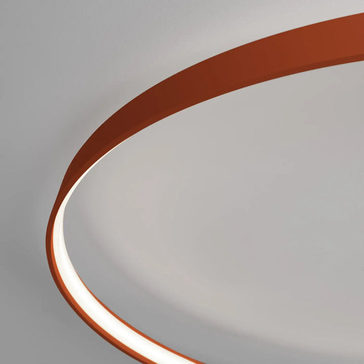 Luminaire plafonnier rio 110 de la collection rio design moderne avec cadre terracotta et led blanche 4000k