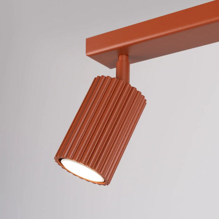 Plafonnier karbon allie design minimaliste en céramique terracotta avec ampoules gu10 interchangeables