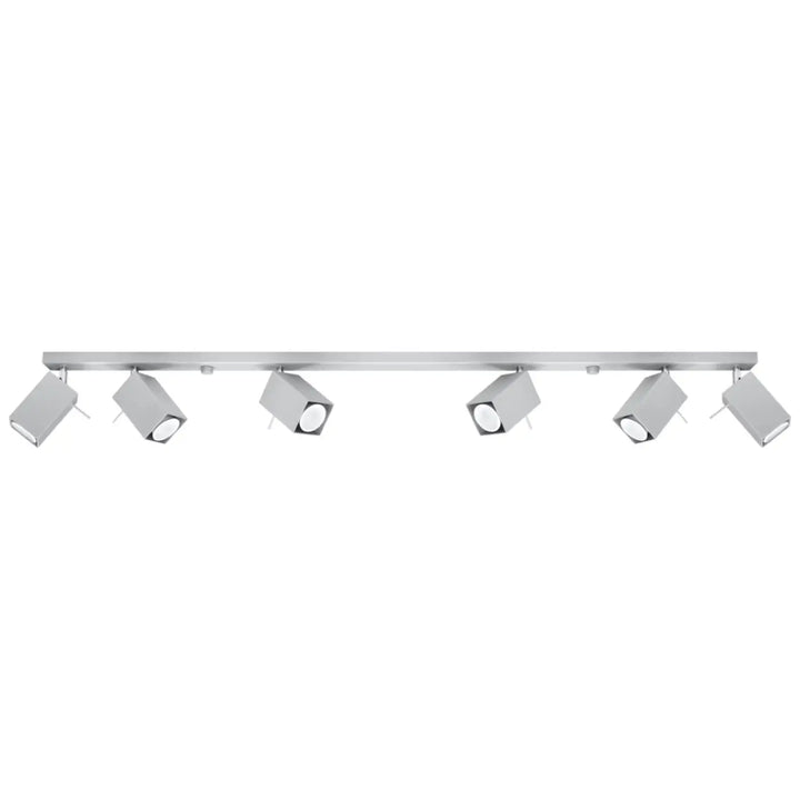 Plafonnier moderne Merida gris métal avec six spots Merida réglables pour diriger précisément l éclairage