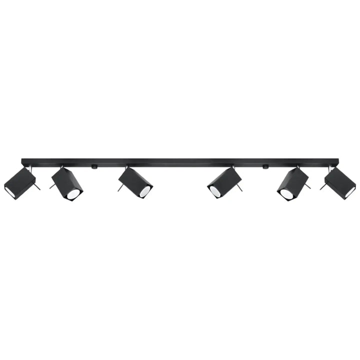 Luminaire plafonnier moderne merida 6 spots noirs mat avec six spots merida diriger précisément lclairage