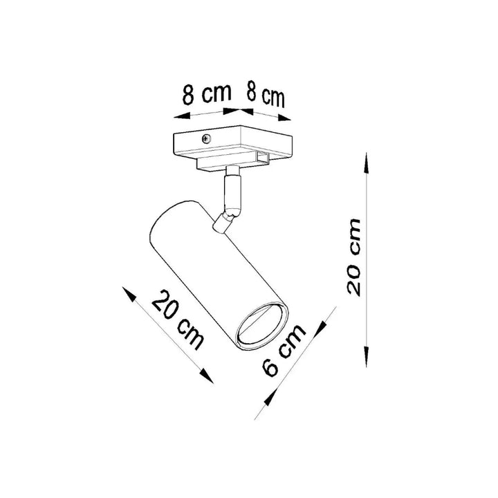 Luminaire plafonnier direzione 1 blanc avec éclairage élégant et bras ajustable pour un plafond minimaliste