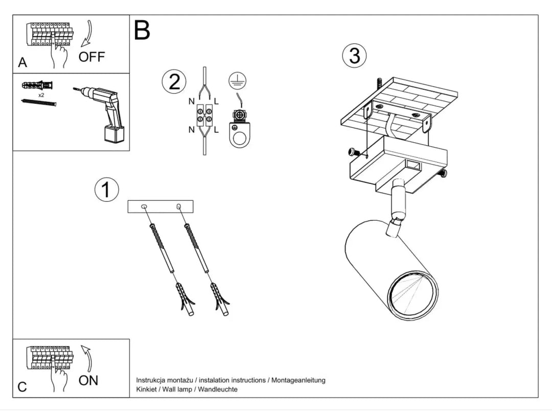 Luminaire plafonnier série direzione 1 blanc avec éclairage élégant cylindrique ajustable en métal pour plafond minimaliste