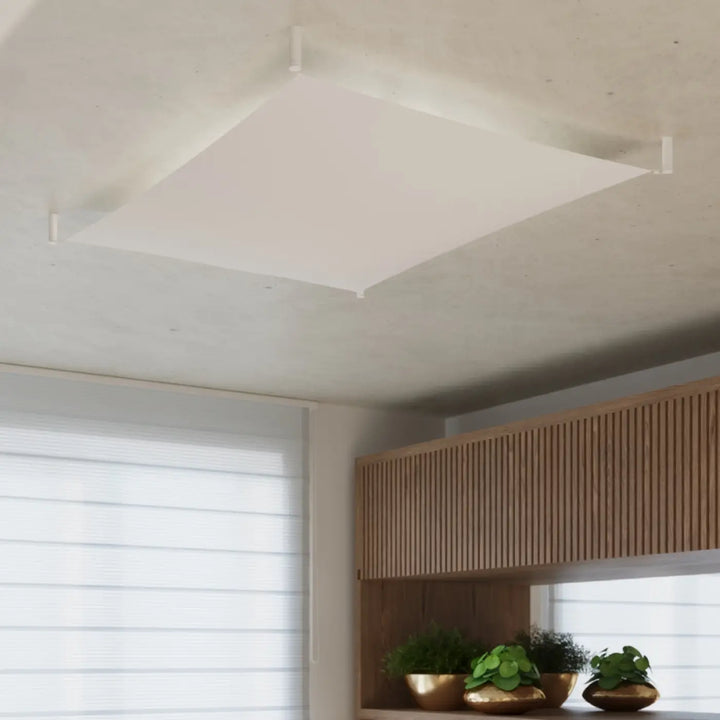 Plafonnier luna blanc carré au design minimaliste pour un éclairage minimaliste plus facile à installer