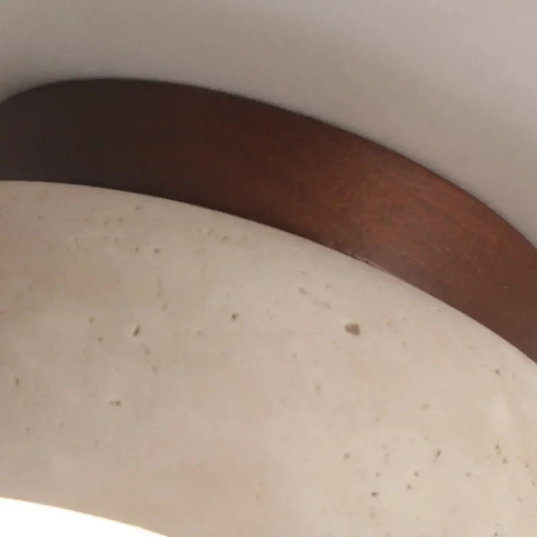 Luminaire plafonnier en travertin au style scandinave beige