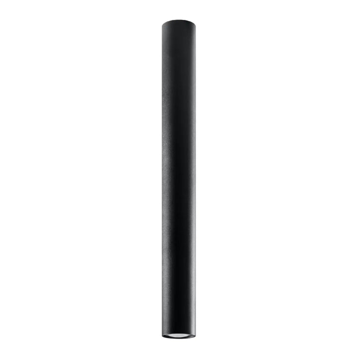Plafonnier lagos 60 noir cylindrique en finition mate pour une lumière fonctionnelle et élégance moderne
