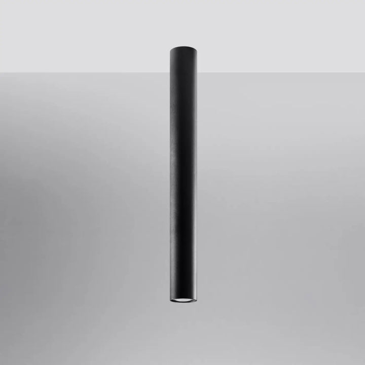 Luminaire plafonnier lagos 60 noir en cylindre noir mat avec design minimaliste pour une élégance moderne et lumière fonctionnelle