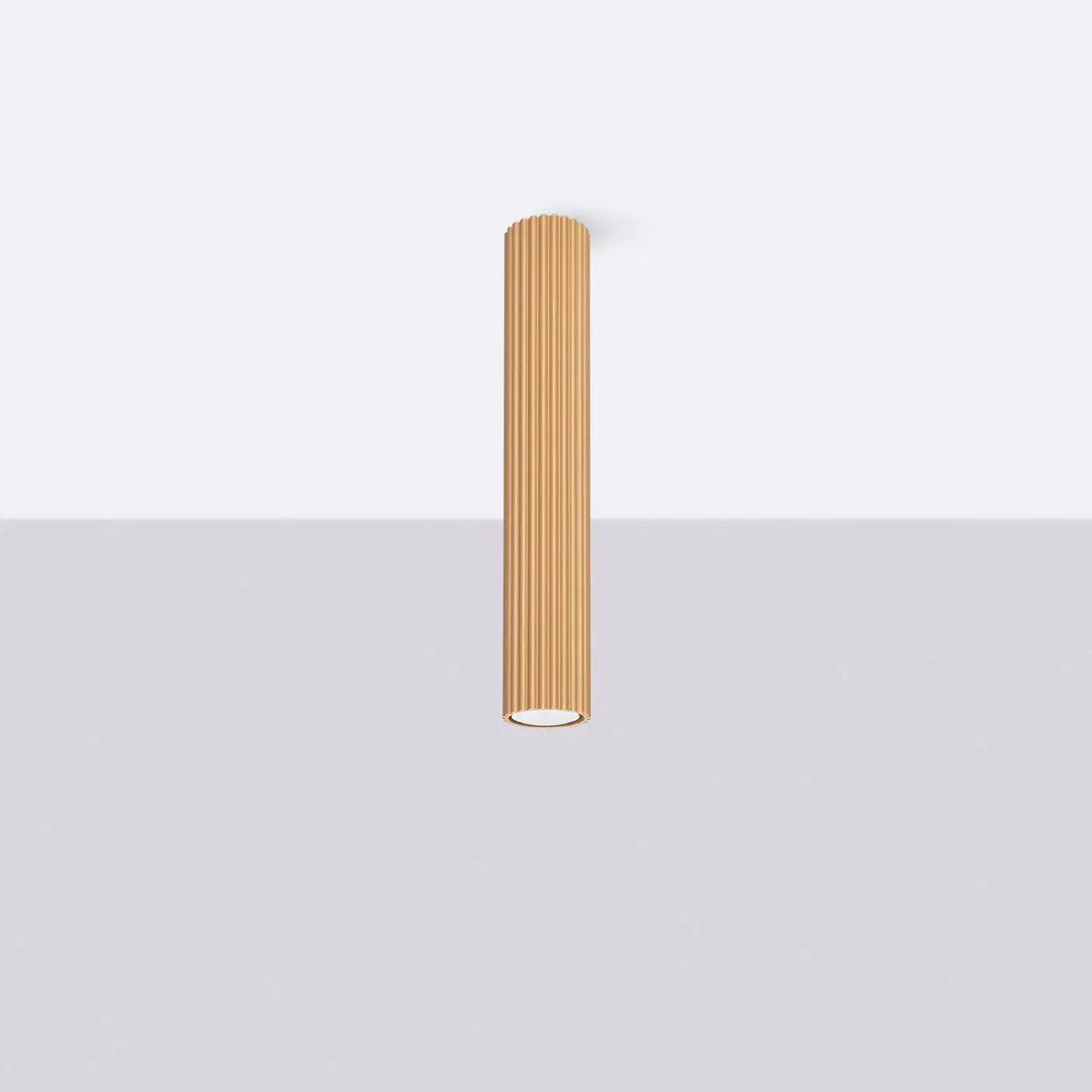 Luminaire plafonnier karbon 40 or cylindrique avec design minimaliste et ampoules gu10 interchangeables
