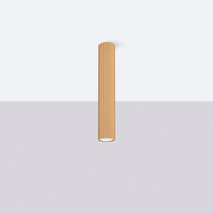 Luminaire plafonnier karbon 40 or cylindrique avec design minimaliste et ampoules gu10 interchangeables