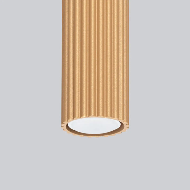 Luminaire plafonnier karbon 40 or avec design minimaliste et ampoules gu10 interchangeables blanc diffuseur circulaire