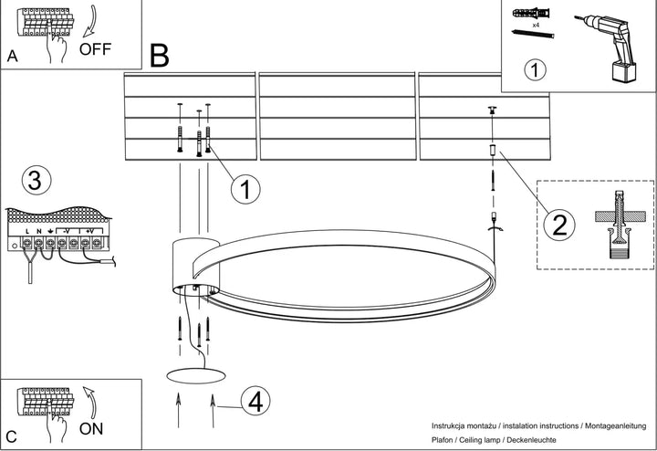 Luminaire plafonnier collection rio 110 vert olive design moderne avec anneaux concentriques et fixation intégrée
