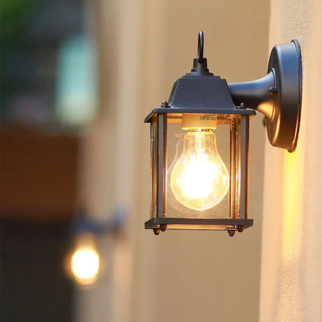Petit Luminaire Extérieur À Ampoule E27 Noir Pour Façade