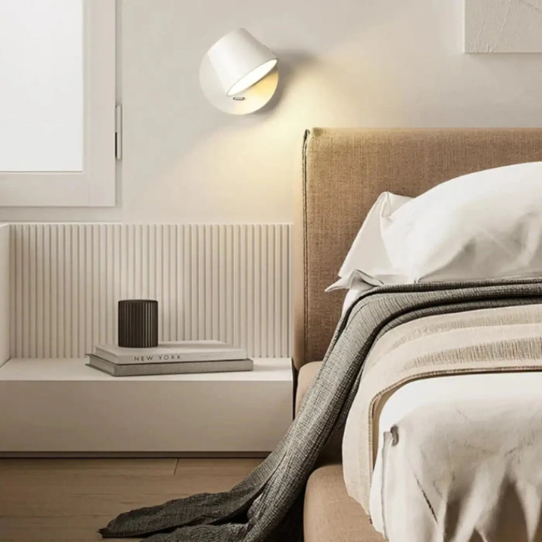 Petite Applique Murale Blanche Pour Tête De Lit Moderne