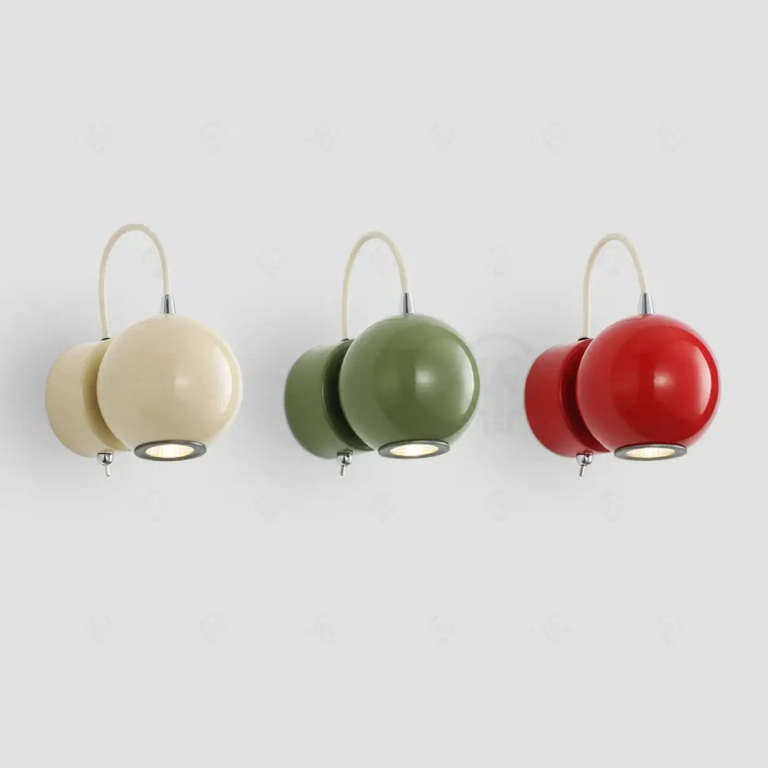 Petite Applique Murale Colorée Au Style Rétro Rouge Vert Beige