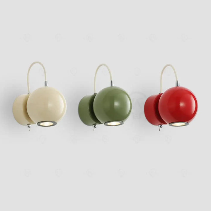 Petite Applique Murale Colorée Au Style Rétro Rouge Vert Beige