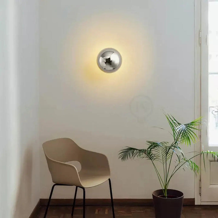 Petite Applique Murale Ronde En Aluminium