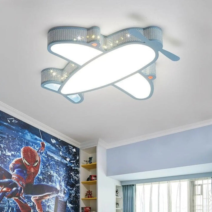 Plafonnier Avion Bleu pour Chambre d’Enfant
