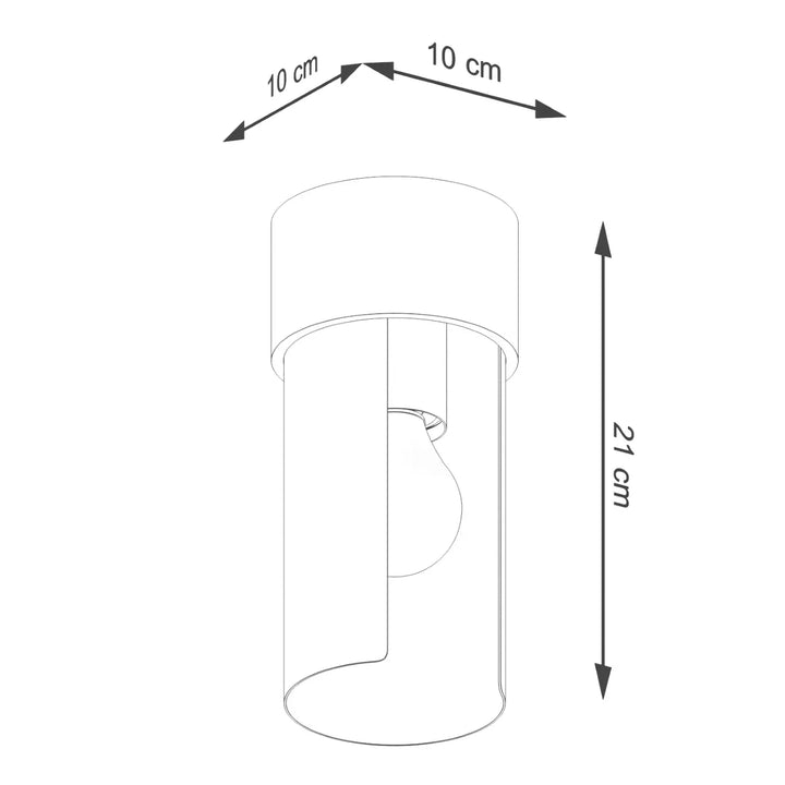 Luminaire plafonnier flash blanc cylindrique 21 cm design moderne lampe flash pour éclairage extérieur