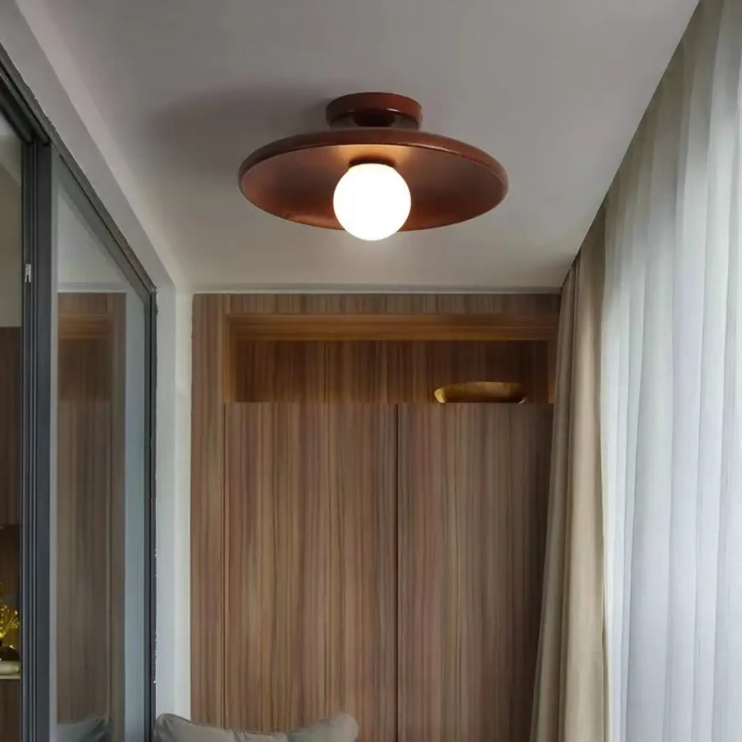 Nordic Ceiling Lamp Wooden Round Ceiling Light For Cloakroom Bedroom Study Room Child Corridor Home Indoor High quality