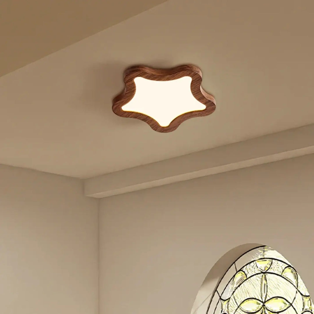 Plafonnier effet bois style naturel apaisante élégant