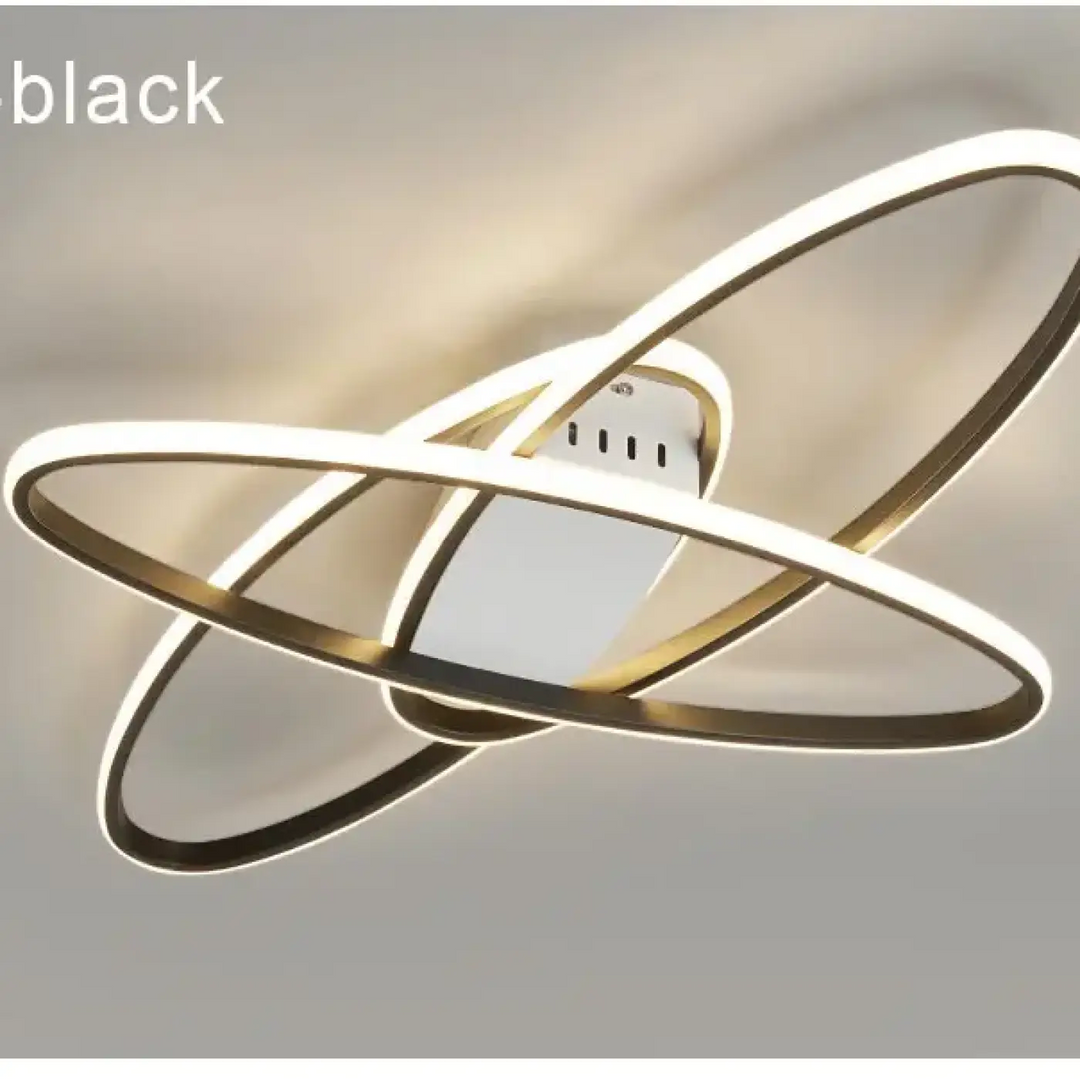 Plafonnier contemporain led forme anneaux design luxe