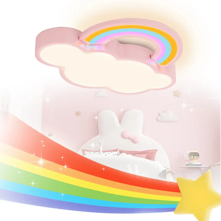 Plafonnier créatif pour enfant en forme d’arc en ciel décor enfantin