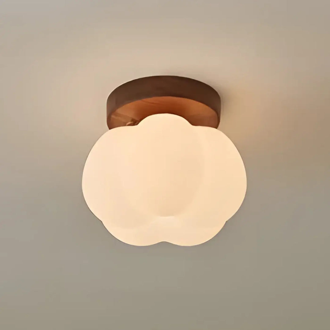 Plafonnier crème au style nordique avec forme nuage élégante