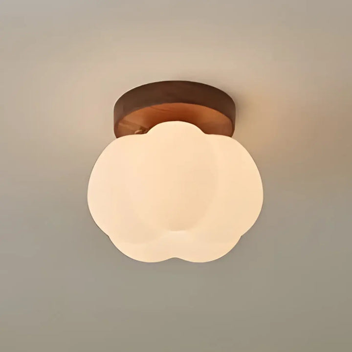 Plafonnier crème au style nordique avec forme nuage élégante