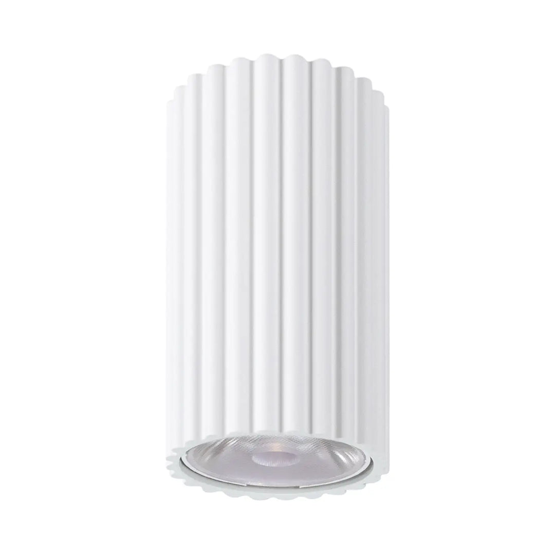 Luminaire plafonnier ivar blanc led 3000k avec abat-jour modernes rainurés pour un design expressif et confort d’utilisation