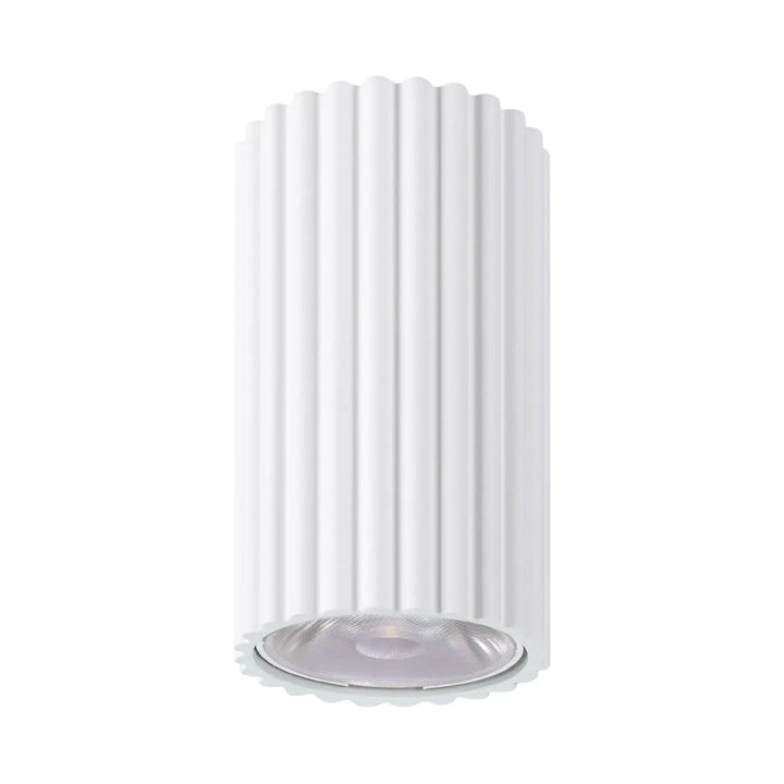 Luminaire plafonnier ivar blanc led 3000k avec abat-jour modernes rainurés pour un design expressif et confort d’utilisation