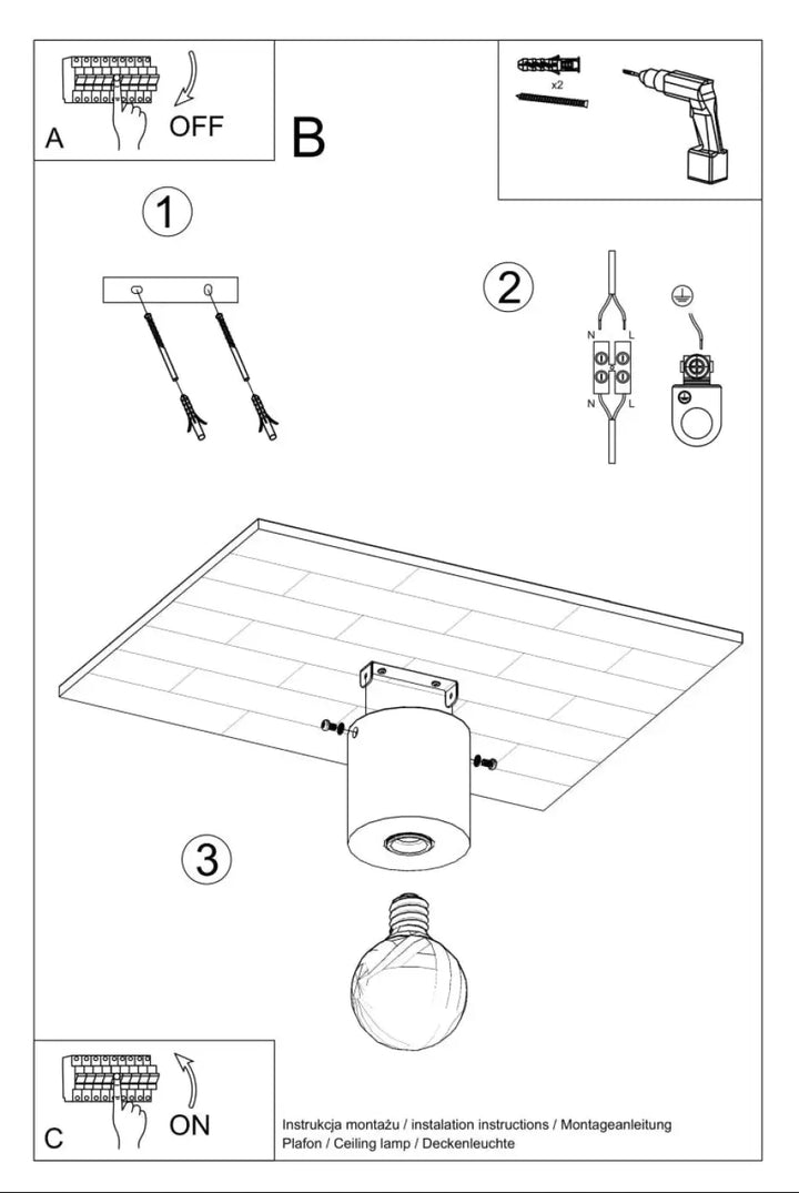 Plafonnier salgado cylindrique avec finition métallique et support intégré pour drewniany plafon sentez mieux bois naturel