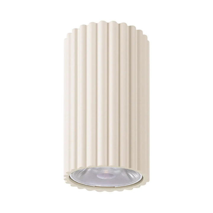 Abat-jour modernes rainurés luminaire plafonnier ivar beige led 4000k avec design expressif et confort d’utilisation